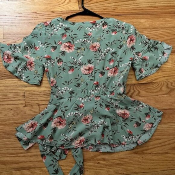 Loft V-Neck Wrap Blouse - Picture 3 of 5